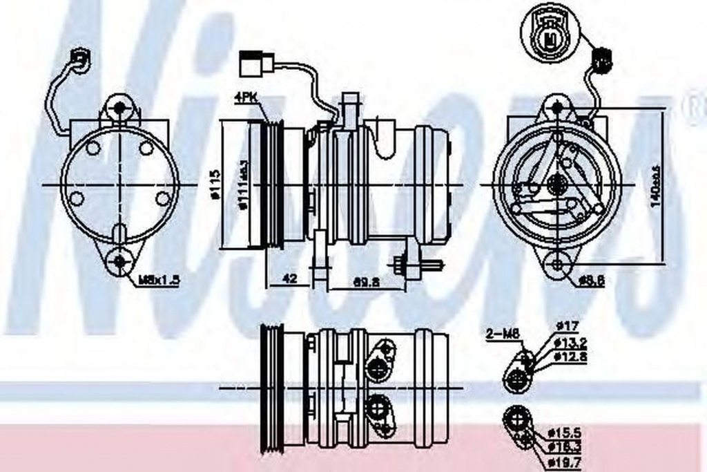 Compresor clima HYUNDAI ATOS PRIME MX NISSENS 8927