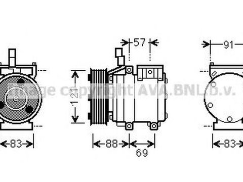 Compresor clima HYUNDAI H-1 Cargo TQ AVA HYK258