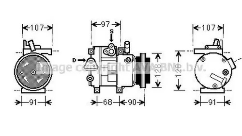 Compresor clima HYUNDAI MATRIX FC AVA HYK215 PieseDeTop