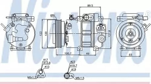 Compresor clima HYUNDAI SONATA V NF NISSENS 89278 PieseDeTop