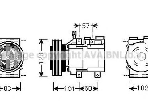 Compresor clima HYUNDAI TRAJET FO AVA HYK324