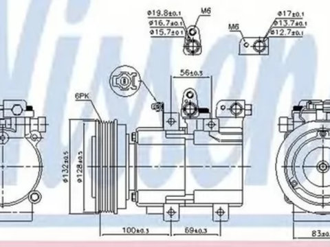 Compresor clima HYUNDAI TRAJET FO NISSENS 89238 PieseDeTop