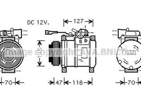 Compresor clima IVECO DAILY III bus AVA IVK076