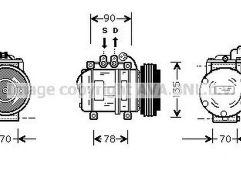 Compresor clima LAND ROVER DEFENDER pick-up LD AVA UK018