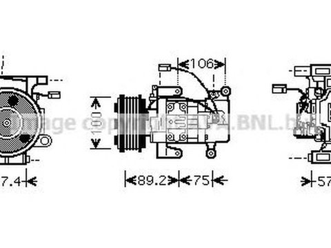 Compresor clima MAZDA 3 BK AVA MZK208