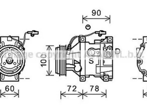 Compresor clima MAZDA MX-5 II NB AVA MZK253 PieseDeTop