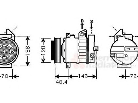 Compresor clima MERCEDES-BENZ C-CLASS T-Model S204 VAN WEZEL 3000K437