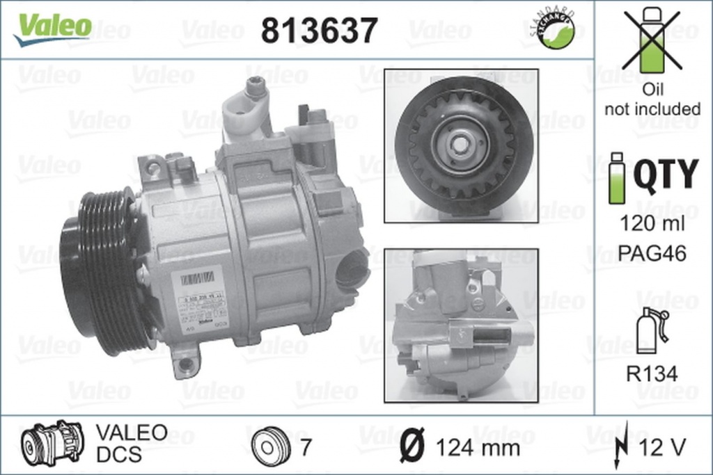 Compresor clima MERCEDES-BENZ C-CLASS W203 VALEO 813637