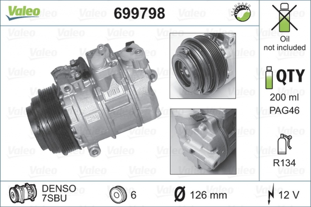 Compresor clima MERCEDES-BENZ E-CLASS W210 VALEO 699298 PieseDeTop