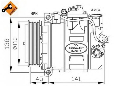 Compresor clima MERCEDES-BENZ S-CLASS W221 NRF 32214