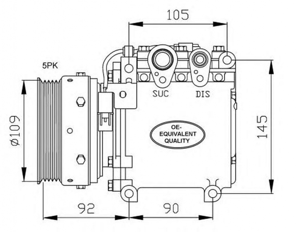 Compresor clima MITSUBISHI LANCER IV C6 A C7 A NRF 32049