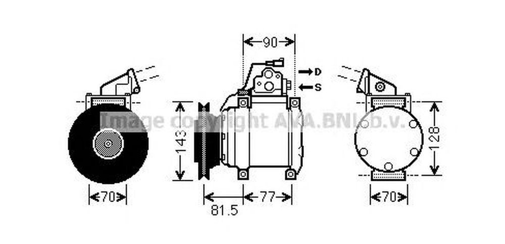 Compresor clima MITSUBISHI PAJERO II Canvas Top V2 W V4 W AVA MTK216