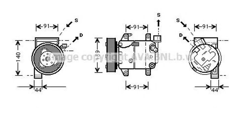 Compresor clima NISSAN ALMERA II N16 AVA DNK005