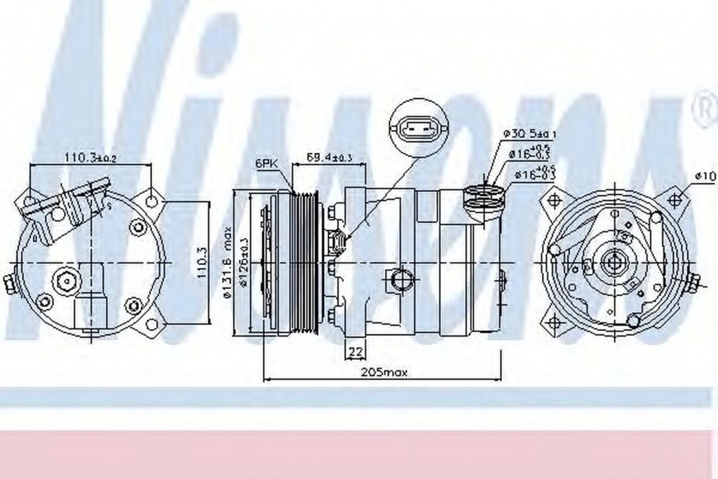 Compresor clima OPEL ASTRA F Cabriolet 53 B NISSENS 89058