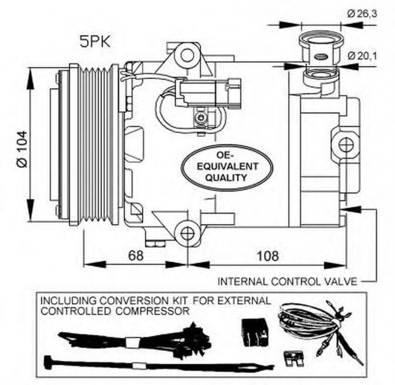 Compresor clima OPEL ASTRA H L48 NRF 32429