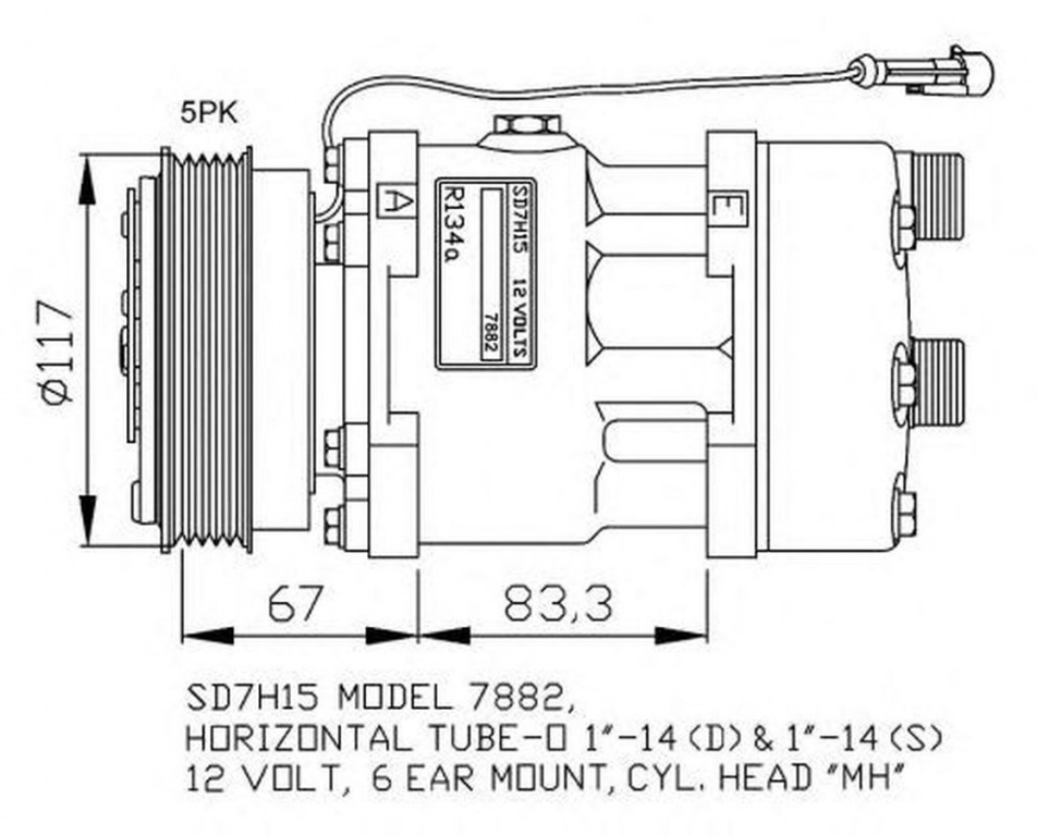Compresor clima PEUGEOT BOXER bus 230P NRF 32779G