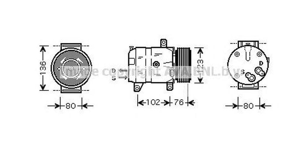 Compresor clima RENAULT TRAFIC II platou sasiu EL AVA RTK069