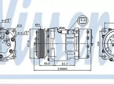 Compresor clima TOYOTA PROACE caroserie inchisa combi NISSENS 89032 PieseDeTop