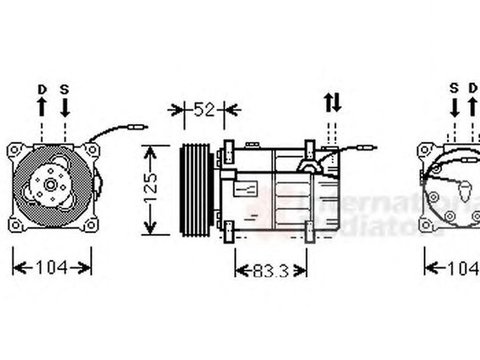 Compresor clima VOLVO V90 combi VAN WEZEL 5900K122