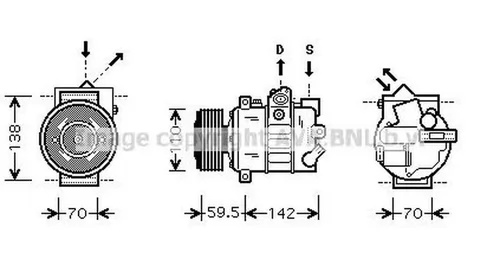 Compresor clima VW BEETLE Cabriolet 5C7 AVA VWK220 PieseDeTop