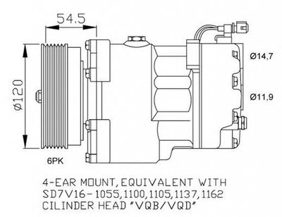 Compresor clima VW GOLF IV Cabriolet 1E7 NRF 32033