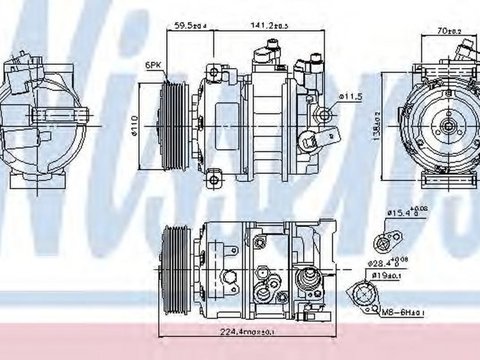 Compresor clima VW GOLF VII combi BA5 NISSENS 89020