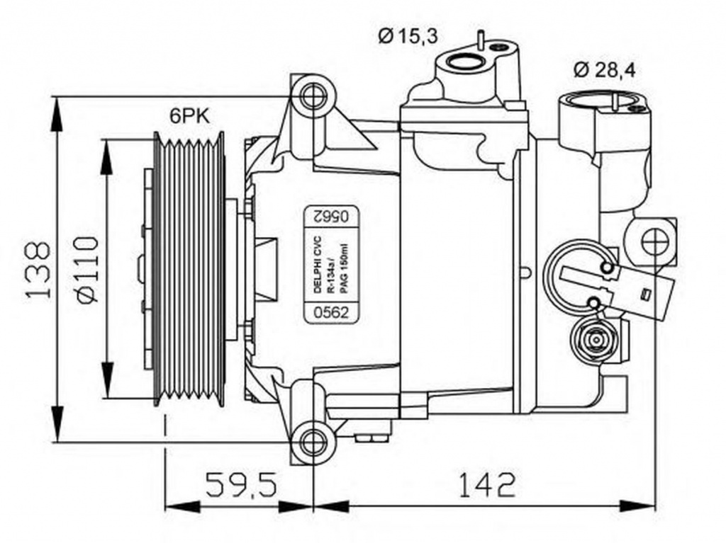 Compresor clima VW GOLF VII combi BA5 NRF 32500G