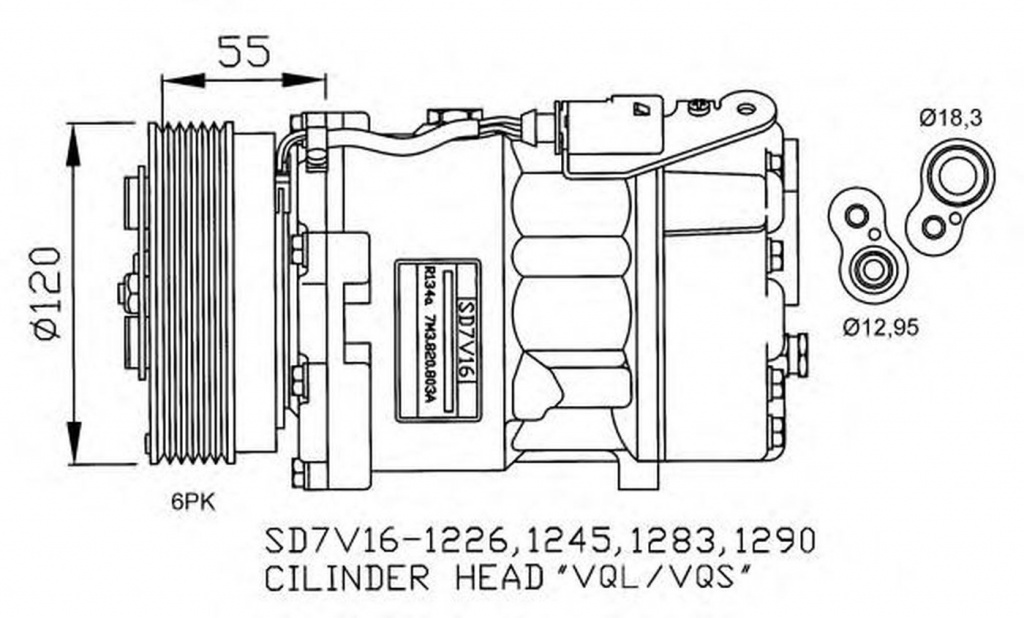 Compresor clima VW NEW BEETLE Cabriolet 1Y7 NRF 32255G