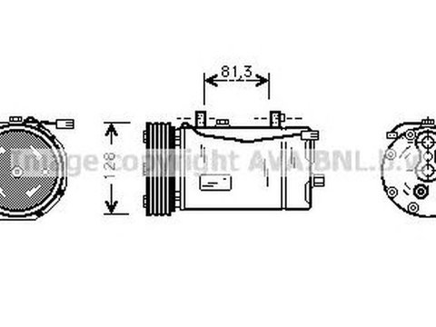 Compresor clima VW TRANSPORTER IV bus 70XB 70XC 7DB 7DW 7DK AVA VWK164