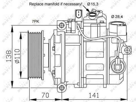Compresor climatizare 32613 NRF pentru Audi Q7 Vw Passat Vw Touareg