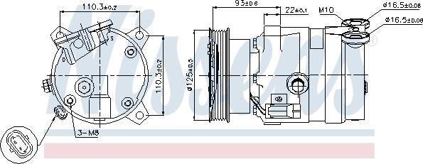Compresor. climatizare Aer-conditioning compresor CHEVROLET TIGRA OPEL COMBO-MINIVAN CORSA B CORSA B-HATCHBACK TIGRA 1.2- VAUXHALL CORSA Mk I (S93), Hatchback, 12.1992 - 09.2000 Nissens 89106