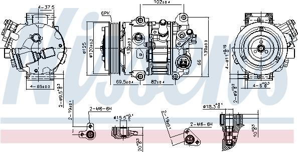 Compresor. climatizare Aer-conditioning compresor fits. LEXUS NX TOYOTA CAMRY HIGHLANDER - KLUGER RAV 4 IV 2.0-2.5-2.7 12.12- TOYOTA CAMRY (_V7_, _VA7_, _VH7_), Sedan, 06.2017 - Nissens 890803