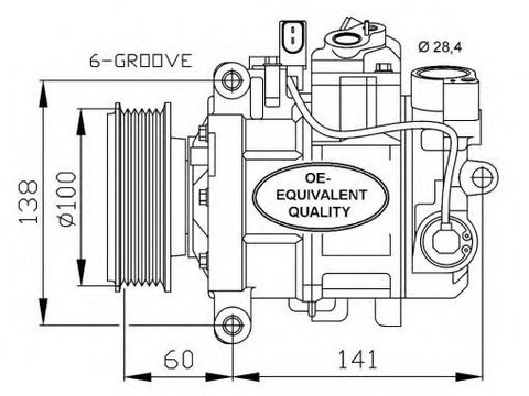 Compresor, climatizare AUDI A6 (4F2, C6) (2004 - 2011) NRF 32263