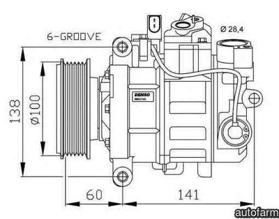 Compresor, climatizare AUDI A6 (4F2, C6) NRF 32263