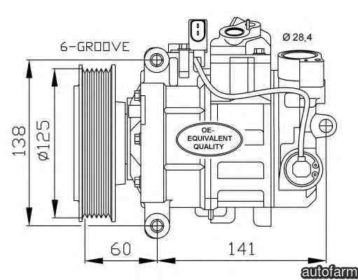 Compresor, climatizare AUDI Q5 (8R) NRF 32512