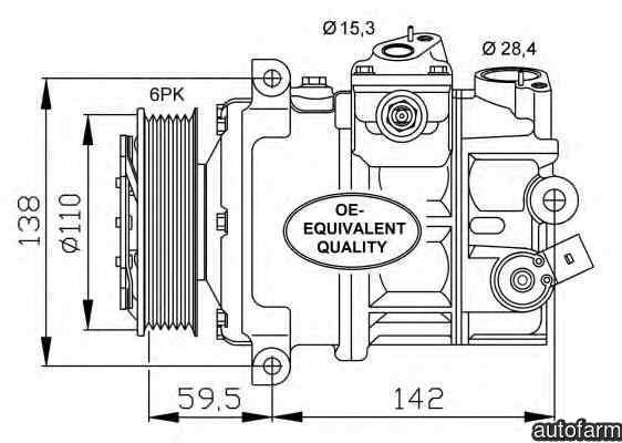 Compresor, climatizare AUDI TT Roadster (8J9) NRF 32147