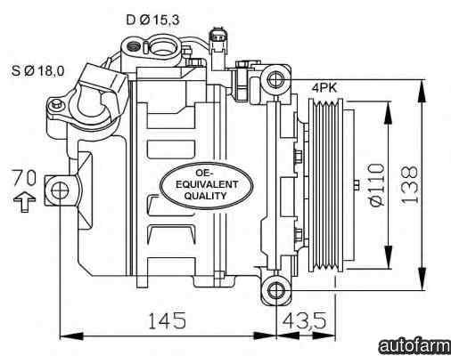 Compresor, climatizare BMW 7 (E65, E66, E67) NRF 3