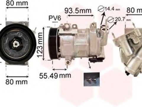 Compresor, climatizare Citroen C4 cupe (LA_), Citroen C4 I (LC_), PEUGEOT 308 (4A_, 4C_) - VAN WEZEL 4000K315