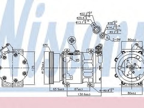 Compresor, climatizare DACIA LOGAN (LS) (2004 - 2016) NISSENS 89164 piesa NOUA