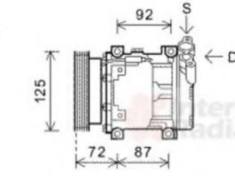 Compresor, climatizare DACIA LOGAN (LS_), RENAULT TONDAR 90 I (LS_) - VAN WEZEL 4300K468