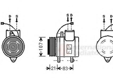 Compresor, climatizare DAEWOO MATIZ (KLYA) - VAN WEZEL 8100K041