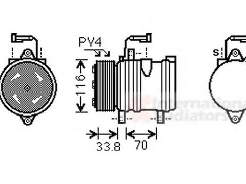 Compresor, climatizare FIAT CINQUECENTO (170) - VAN WEZEL 1700K374