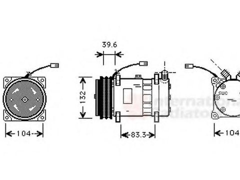 Compresor, climatizare FIAT CROMA (154), FIAT TEMPRA (159), LANCIA THEMA (834) - VAN WEZEL 1700K372