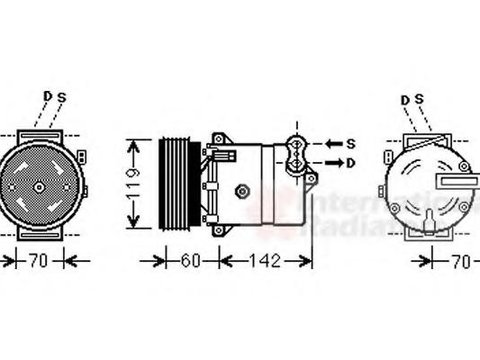 Compresor, climatizare FIAT CROMA (194) - VAN WEZEL 1700K383