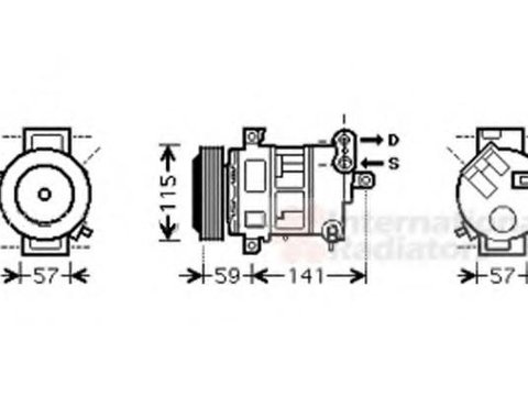 Compresor, climatizare FIAT IDEA, FIAT PUNTO (199), FIAT SEDICI - VAN WEZEL 1700K333