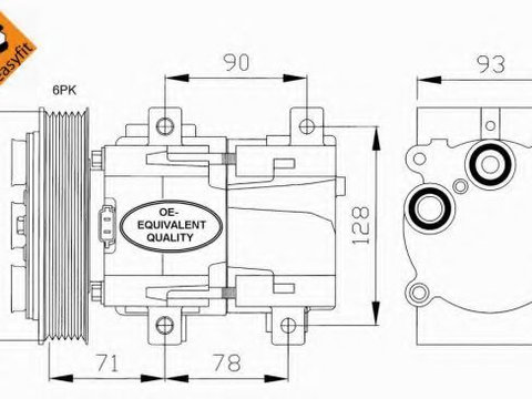 Compresor, climatizare FORD COURIER (J3, J5) (1996 - 2016) NRF 32084 piesa NOUA