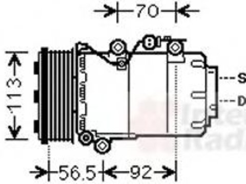 Compresor, climatizare FORD FOCUS C-MAX, FORD FOCUS II (DA_), FORD FOCUS II Station Wagon (DA_) - VAN WEZEL 1800K497