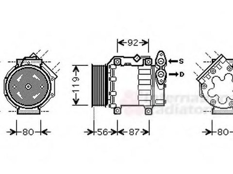 Compresor, climatizare FORD FOCUS C-MAX, MAZDA 3 (BK), MAZDA AXELA limuzina (BK) - VAN WEZEL 1800K431