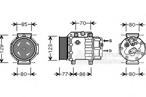 Compresor, climatizare FORD FOCUS C-MAX, VOLVO S40 II limuzina (MS), VOLVO V50 combi (MW) - VAN WEZEL 1800K378