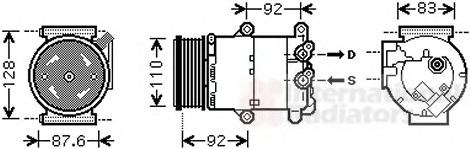 Compresor, climatizare FORD GALAXY (WA6), FORD S-MAX (WA6), FORD MONDEO IV (BA7) - VAN WEZEL 1800K477